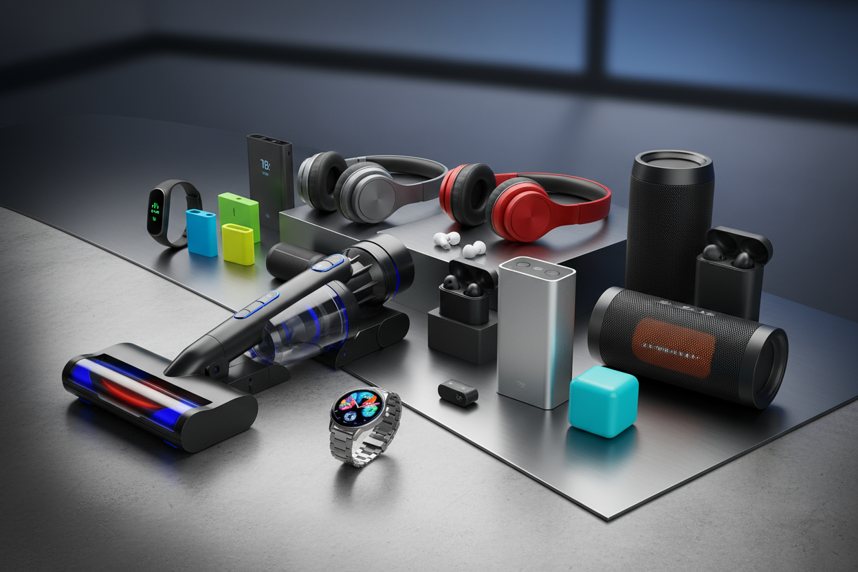 eclectronic asseccersories with some vaccum cleaners , watches , bluetooth speakers , head phones and many more eclectronics item 